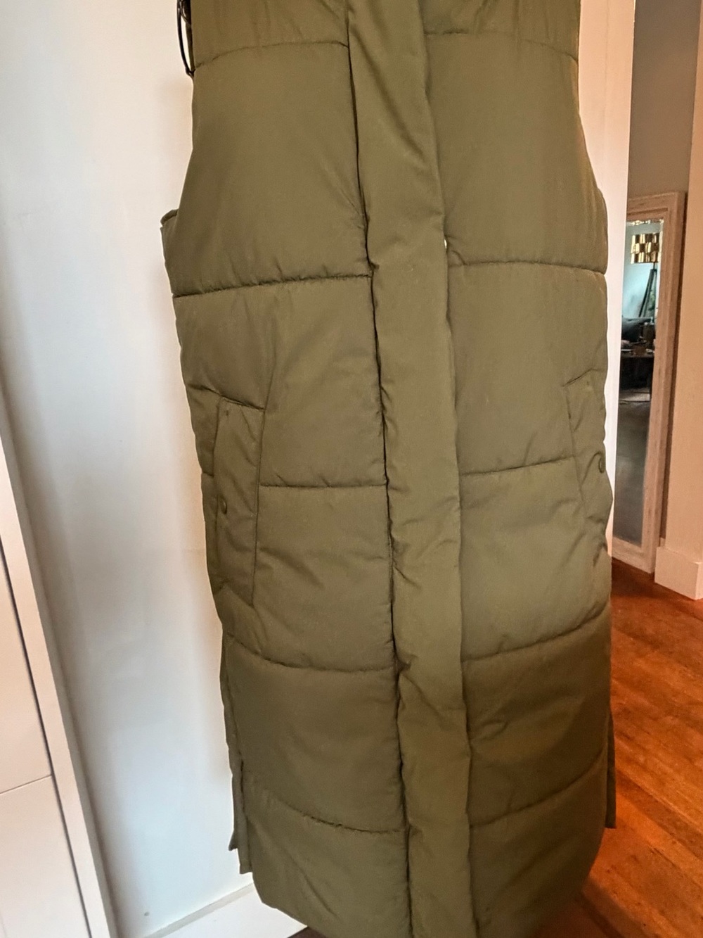 Mondetta Olive Green Long Puffer Vest